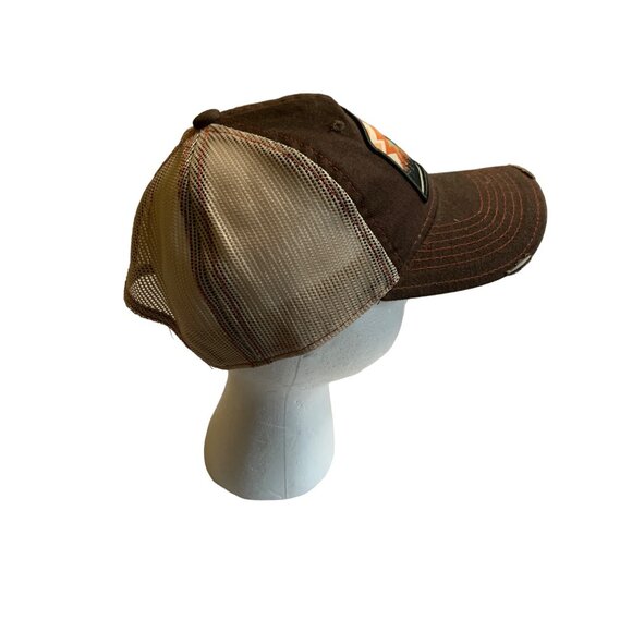Outdoor Cap Trucker Hat | Buck Deer Patch Brown Mesh Snapback Western Hunting - Picture 6 of 8
